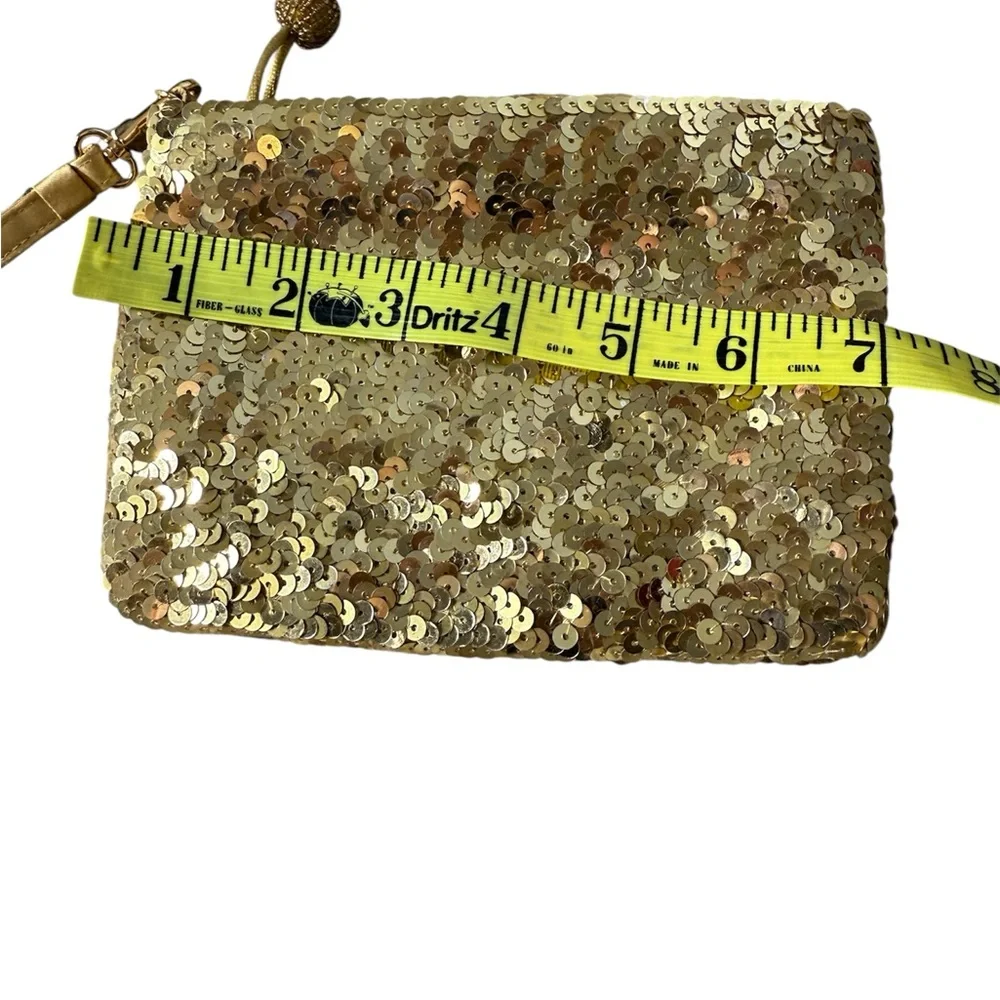 Indeed Gold Sequin Wristlet‎ Small